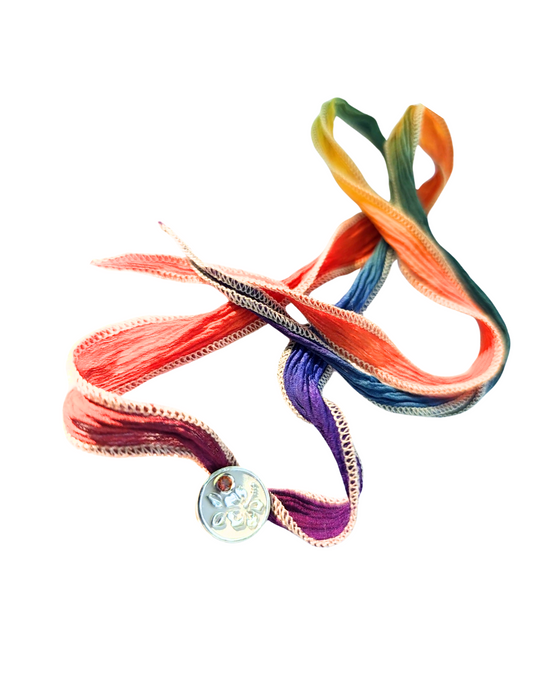 Organic Hand-Dyed Silk Ribbon, 31-33 Inches